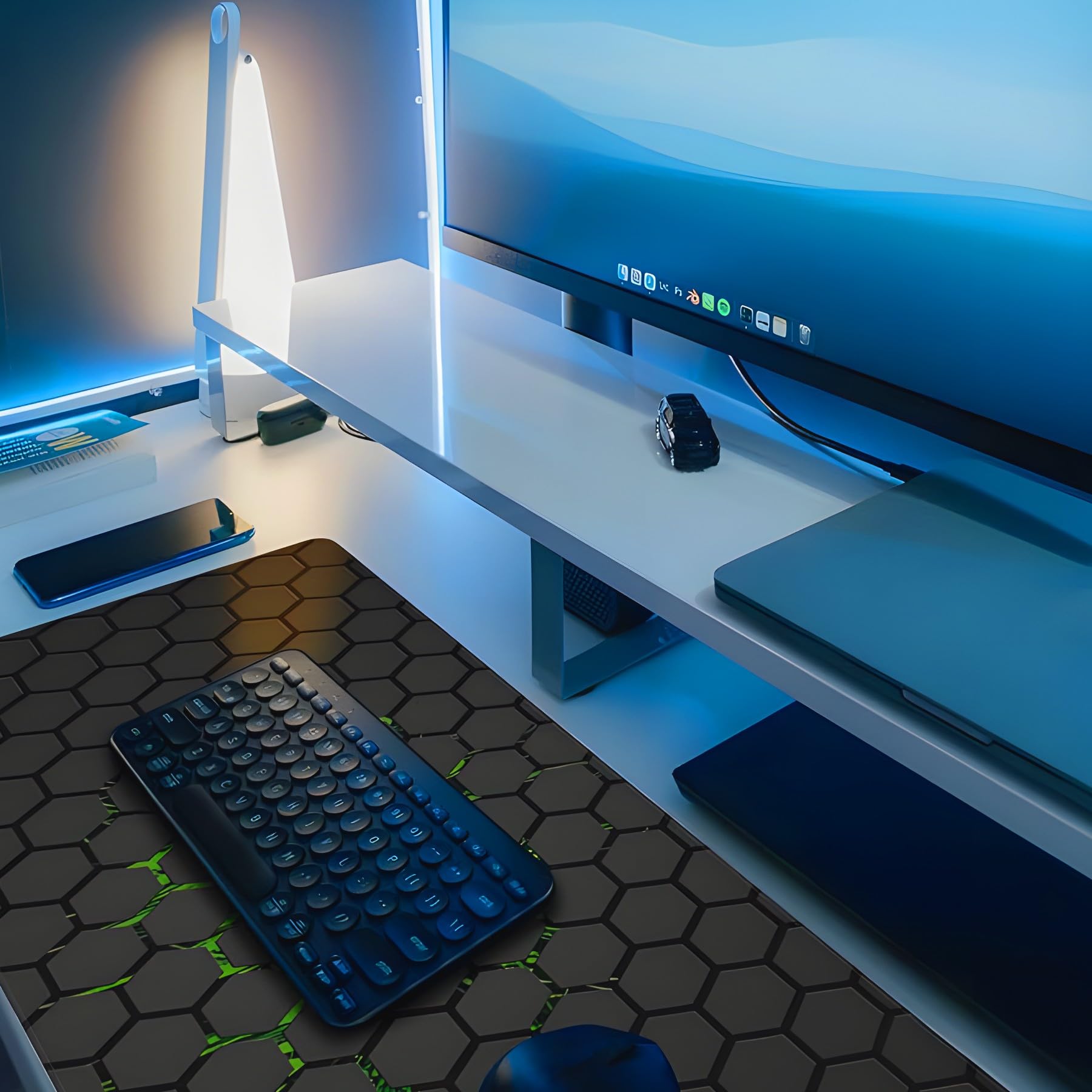 Retoo Podkładka pod mysz dla graczy, 400 x 900 mm, wodoszczelna, antypoślizgowa, do biura, pracy, nauki, laptopa, komputera, trwałe materiały, ochrona przed pryskającą wodą, poprawia prędkość