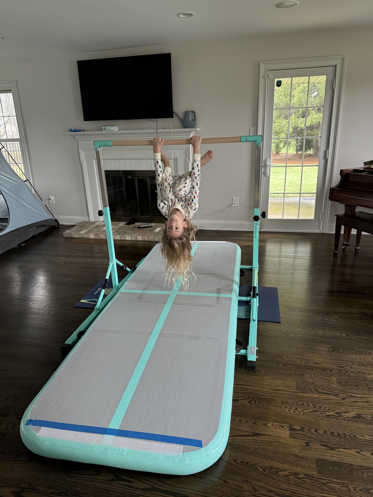 $47/mo - Finance PreGymnastic Foldable Gymnastics Bar, 6FT Gymnastic ...