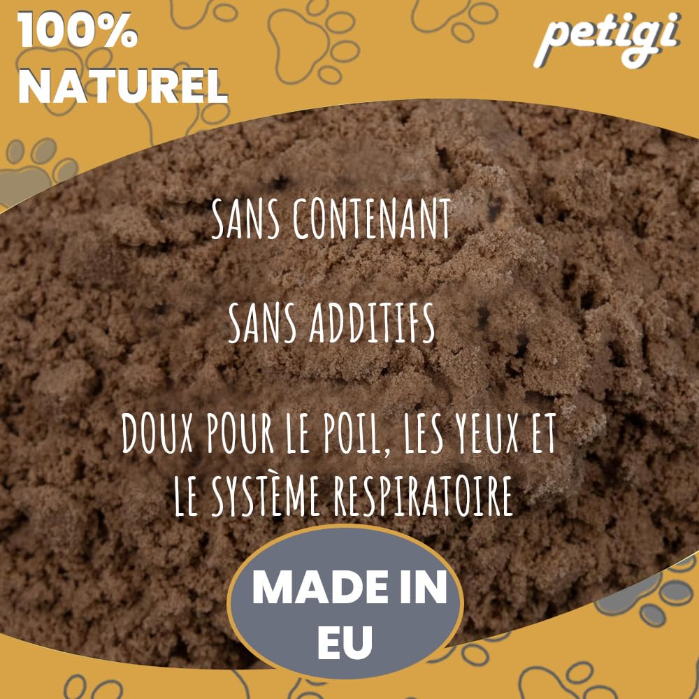 Petigi 50 kg de Sable pour caisses de Lapin, Lapin, Chinchilla, Convient aux Pattes sensibles, sans additifs Chimiques ni impuretés, sans Argile