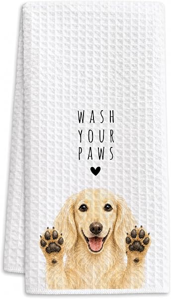 Weenie Dog Kitchen Towel, Hand Towel, Dachshund Gifts