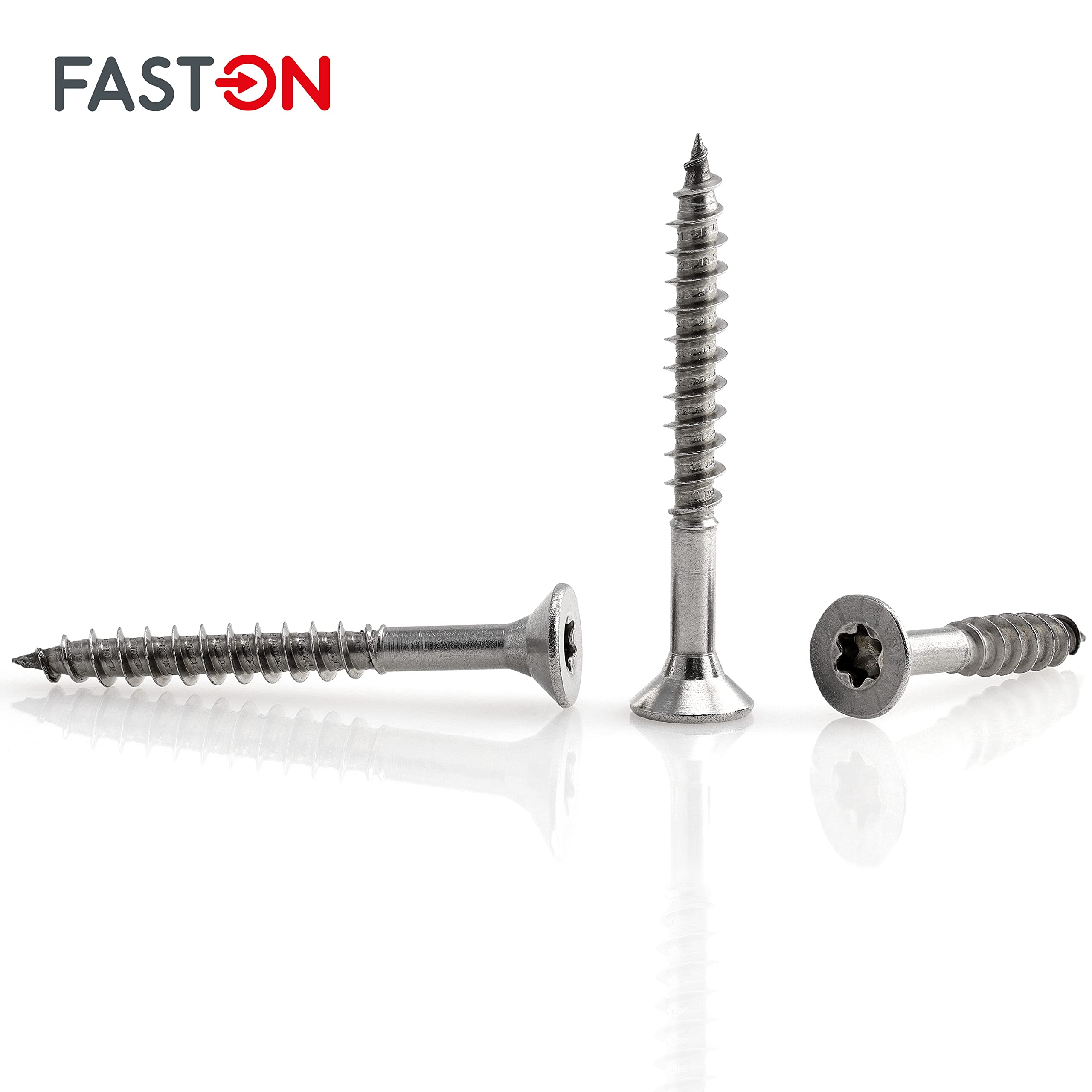 Spanplattenschrauben 5x140 mm Holzschrauben Torx Schrauben Holz (100 Stück) Universalschrauben Selbstschneidende Schrauben Edelstahl FASTON®