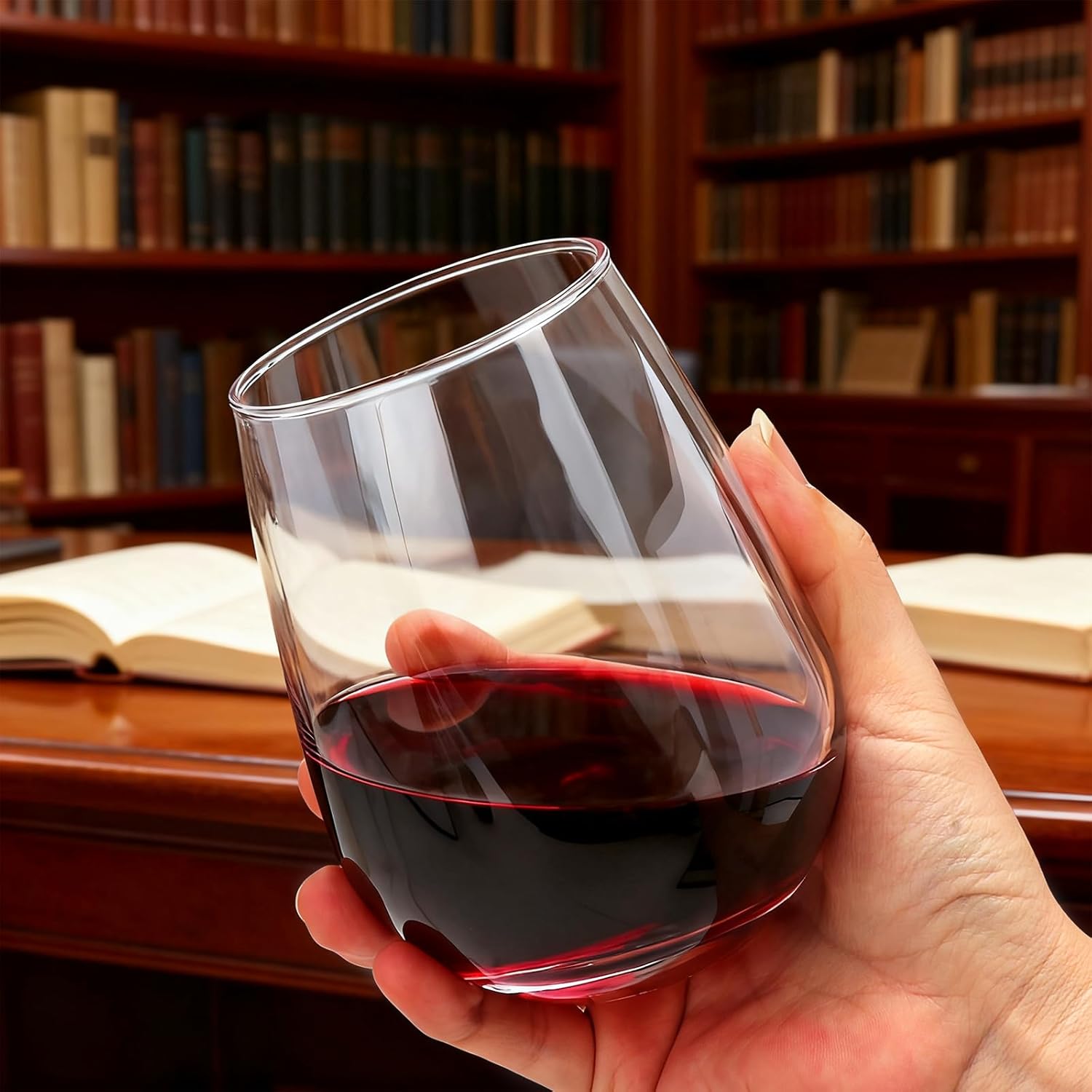 12 pack Stemless Wine Glasses,wine glasses set of 12,16oz wine glass For High-end Banquet, Large Wine Glasses,Party, Bar,Wedding,Ideal Wine Accessories Gift