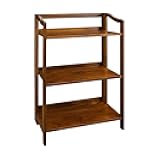 Casual Home Stratford 3-Shelf Folding Bookcase-Warm Brown