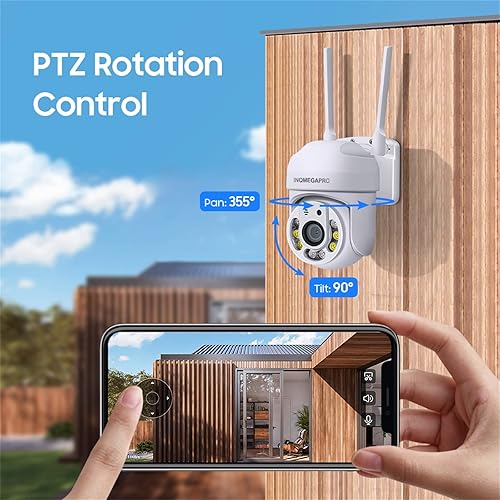 Miniatura 2 de Cámara de seguridad 2K para exteriores PTZ 355 View 1080P Sistema de seguridad 24GHZ WiFi cámaras de seguridad para exteriores con visión nocturna a