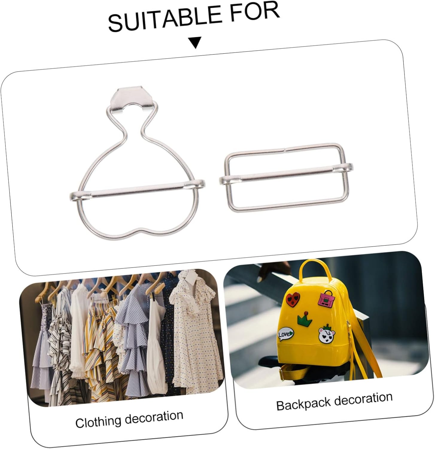 Lurrose 20 Pcs Heart-shaped Suspender Buckles Bib Buckle Clothes Buckle Jeans Buckles Buckle Slider Overalls
