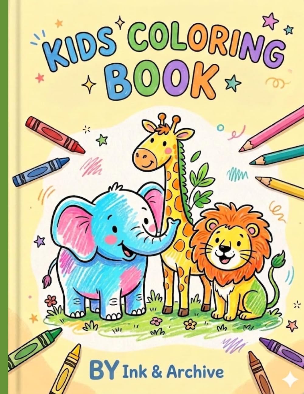 Animal Kingdom: A Fun Colouring Book for Kids Aged 3 to 6