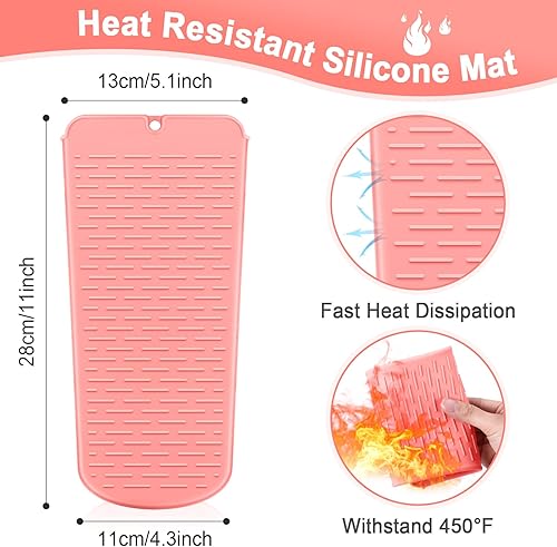 Vista 46 de Shappy Funda de viaje para rizador, 2 piezas, resistente al calor, funda de neopreno para alisador y herramientas calientes de silicona, bolsa plana