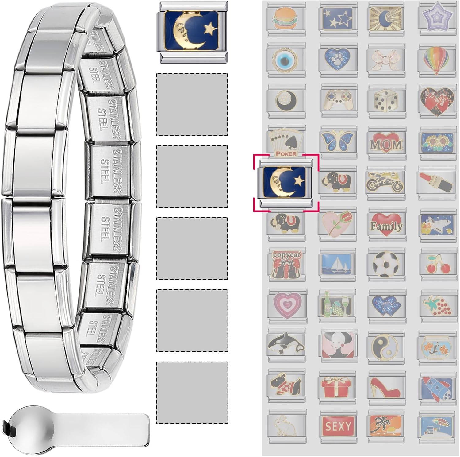 Double Fair Customized Italian Charm Bracelet Starter with