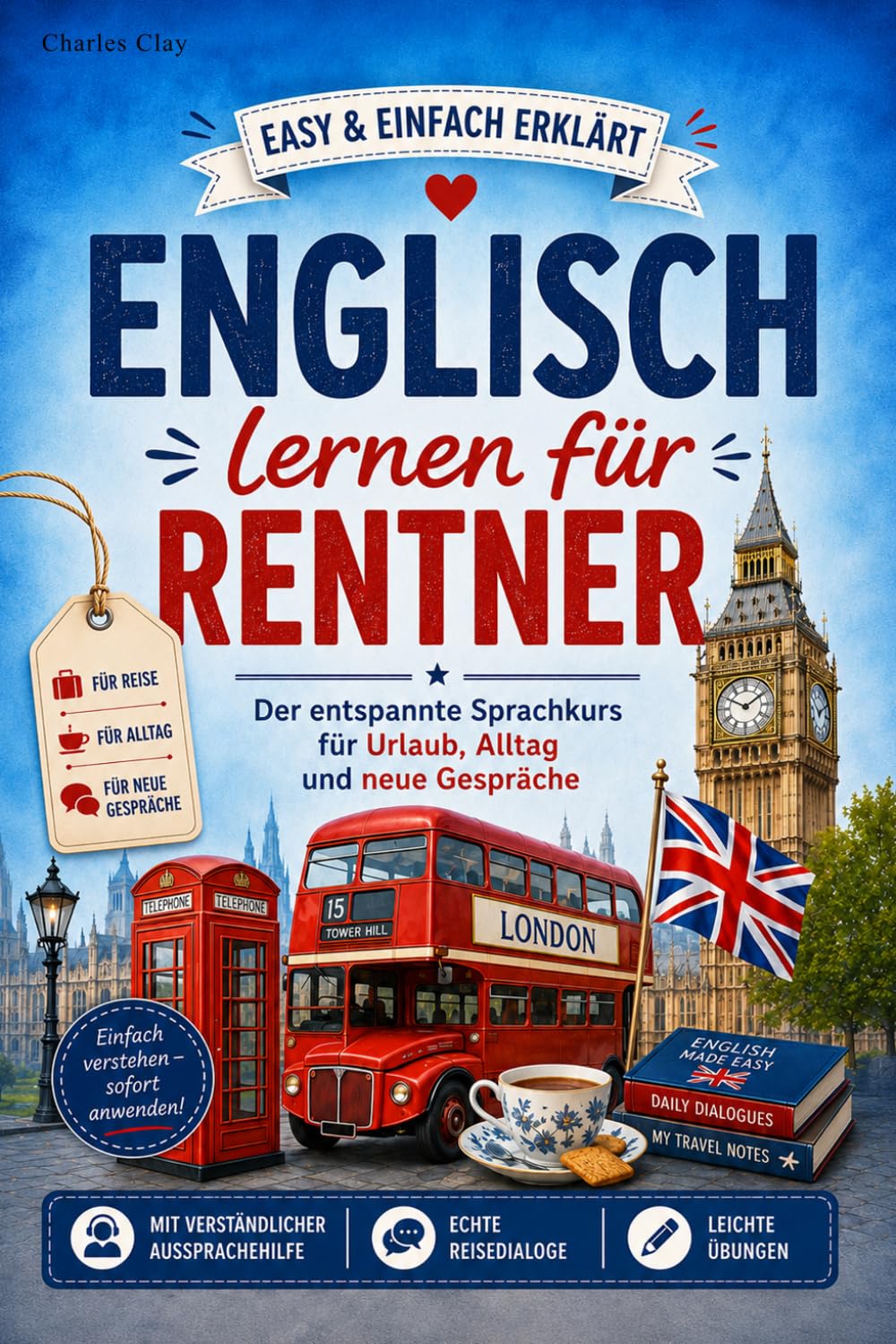 Easy & einfach erklärt: Englisch für Rentner - Lernen mit lebendigen Fallbeispielen + vielen Übungen Vokabelliste 10 Minuten Kurzgeschichten