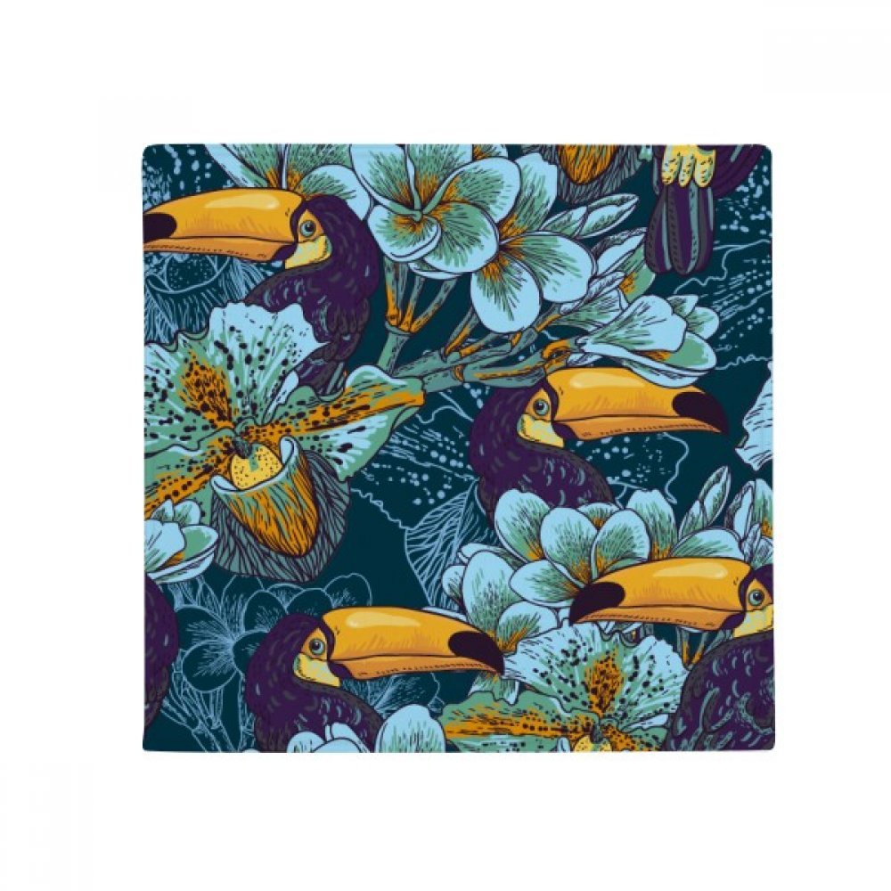 Tapis de cuisine oiseau orchidée pour décorer une entrée chaleureuse 80 x 80 cm