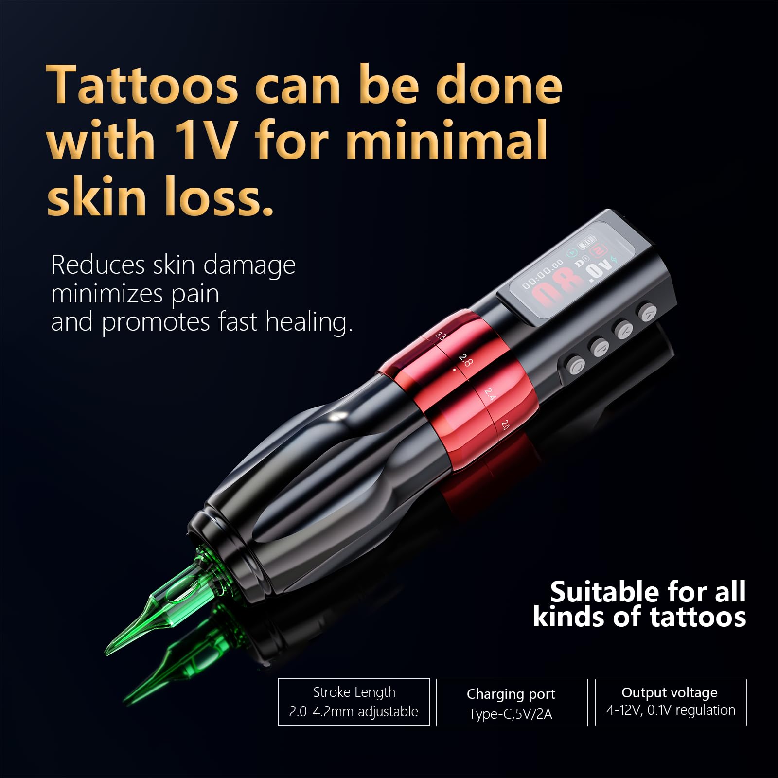 Amazon.com: BIGWASP Z4 Wireless Rotary Tattoo Machine Pen with 6