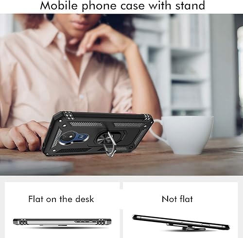 Miniatura 4 de Funda para Moto G7 Power, G7 Supra, G7 Optimo Maxx  Grado Militar 360 Grado Giratorio Anillo Soporte Teléfono Cubierta para Motorola Moto G7 Power,