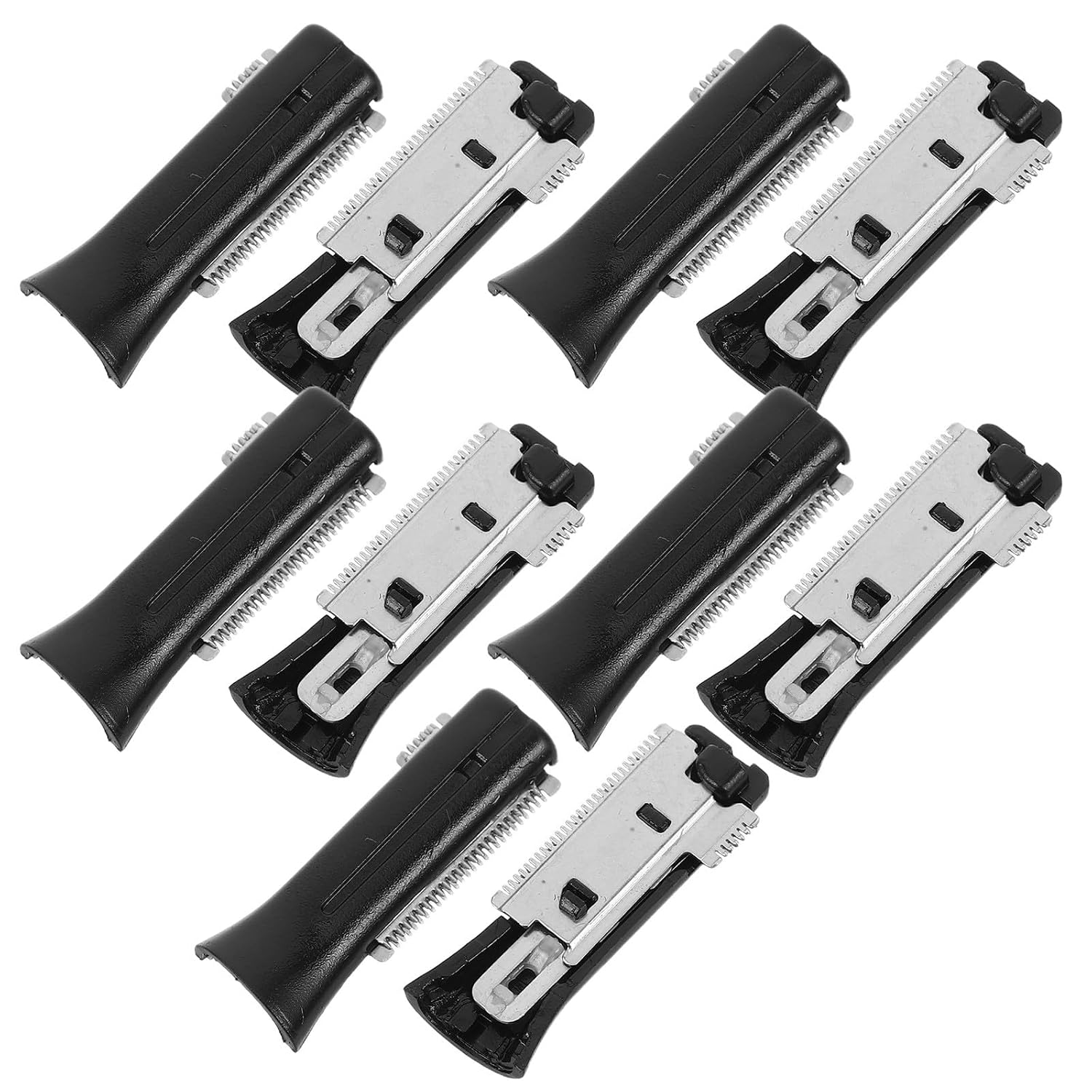 CALLARON 10pcs Electric Eyebrow Razor Replacement Blades Universal Trimmer Parts Black Double-headed Personal Face Razor Accessories for Home and Travel