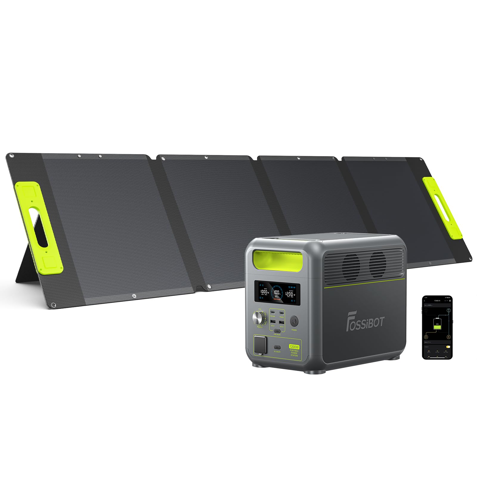 Amazon.co.jp: FOSSiBOT F1200 ポータブル電源 110W セット 長寿命15年