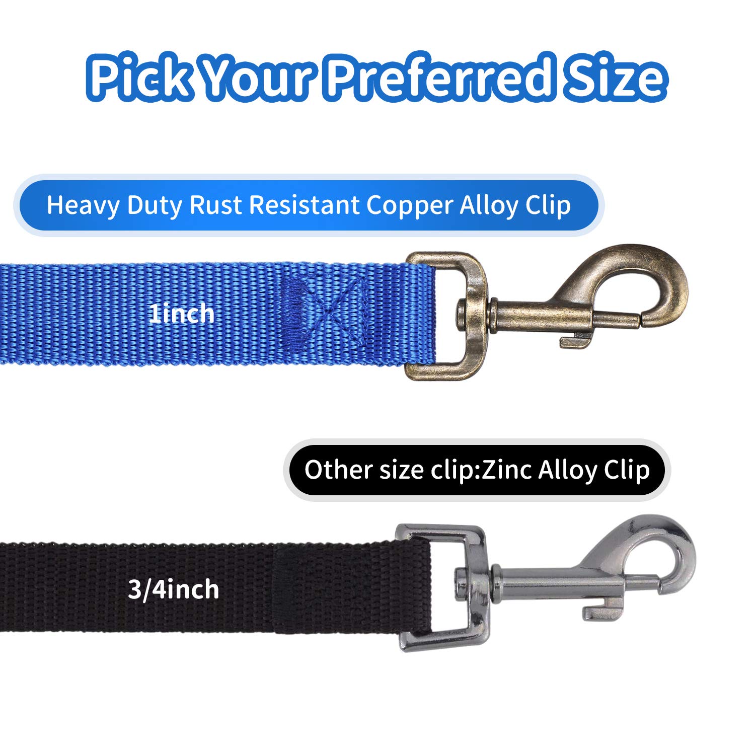 HIKISS Long Dog Training Leash - 15ft To 100ft, Thickened For Large Dogs, Recall & Agility Practice (Blue, 100ft) - View #9