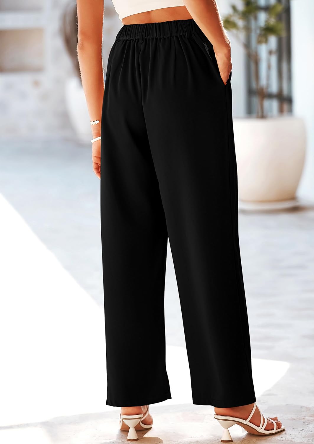 PRETTYGARDEN Wide Leg Pants for Women Trendy 2026 Fall High Waisted Business Casual Outfits Work Pant Trousers - Image 3