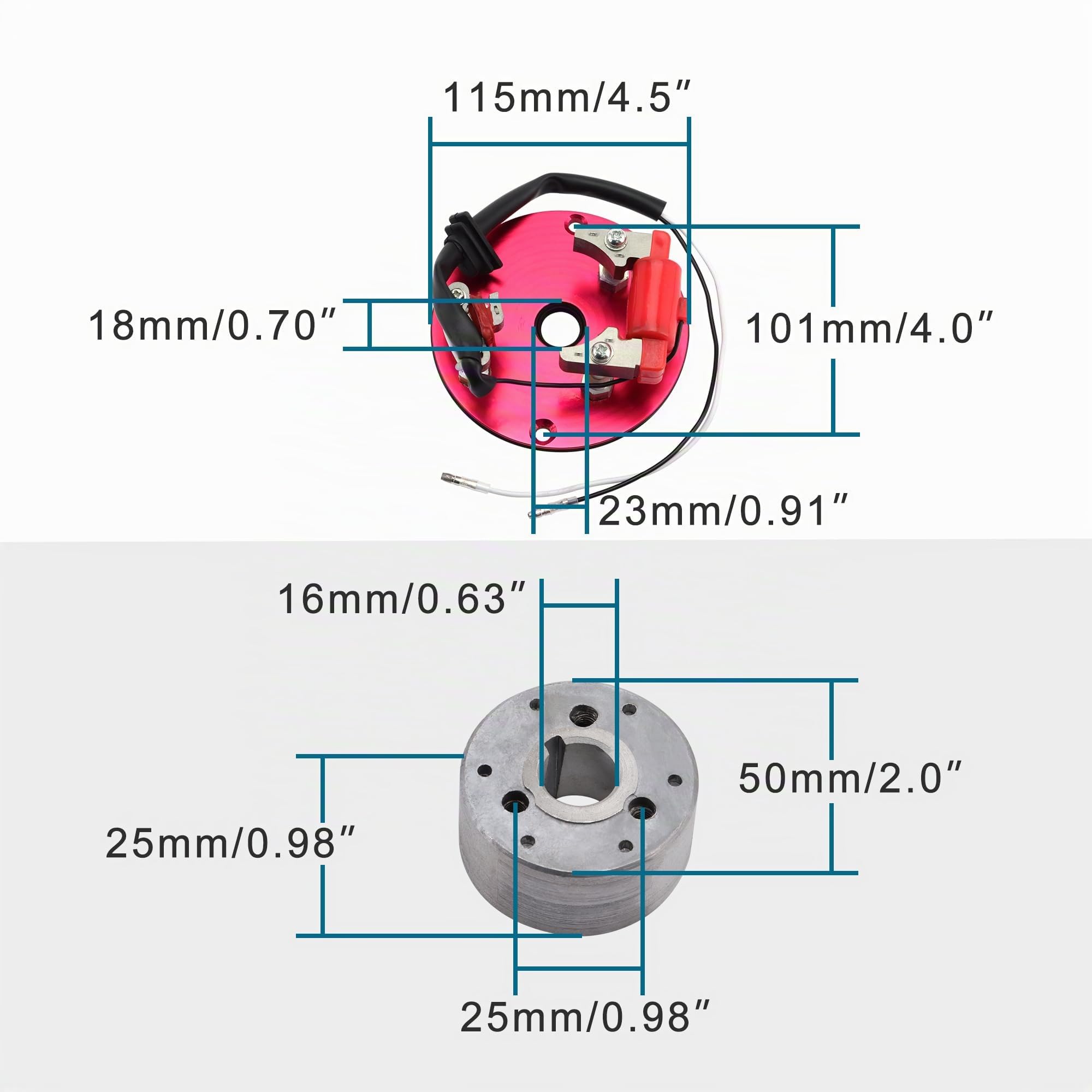 GOOFIT Kit de stator de Rotor Interne Remplacement pour Moteur 50 CC -150 CC CDI Chinois