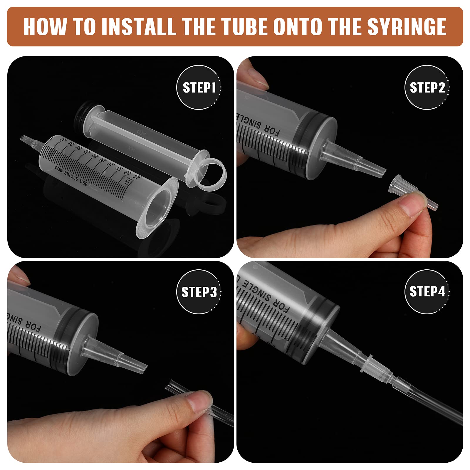 100 ml Plastic Syringe with Tube Large Plastic Syringe with 100 cm Hose