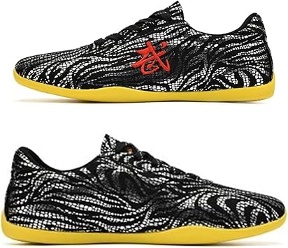 Wushu Training Shoes,Kung Fu Shoes,Tai Chi Martial Arts Shoes,Kung Fu Sports Sneakers,Boxing Taekwondo Training Shoes for Kids Men Women Leather Non Slip Kung Fu ShoesSize27EU/0.5US,ColorBlack