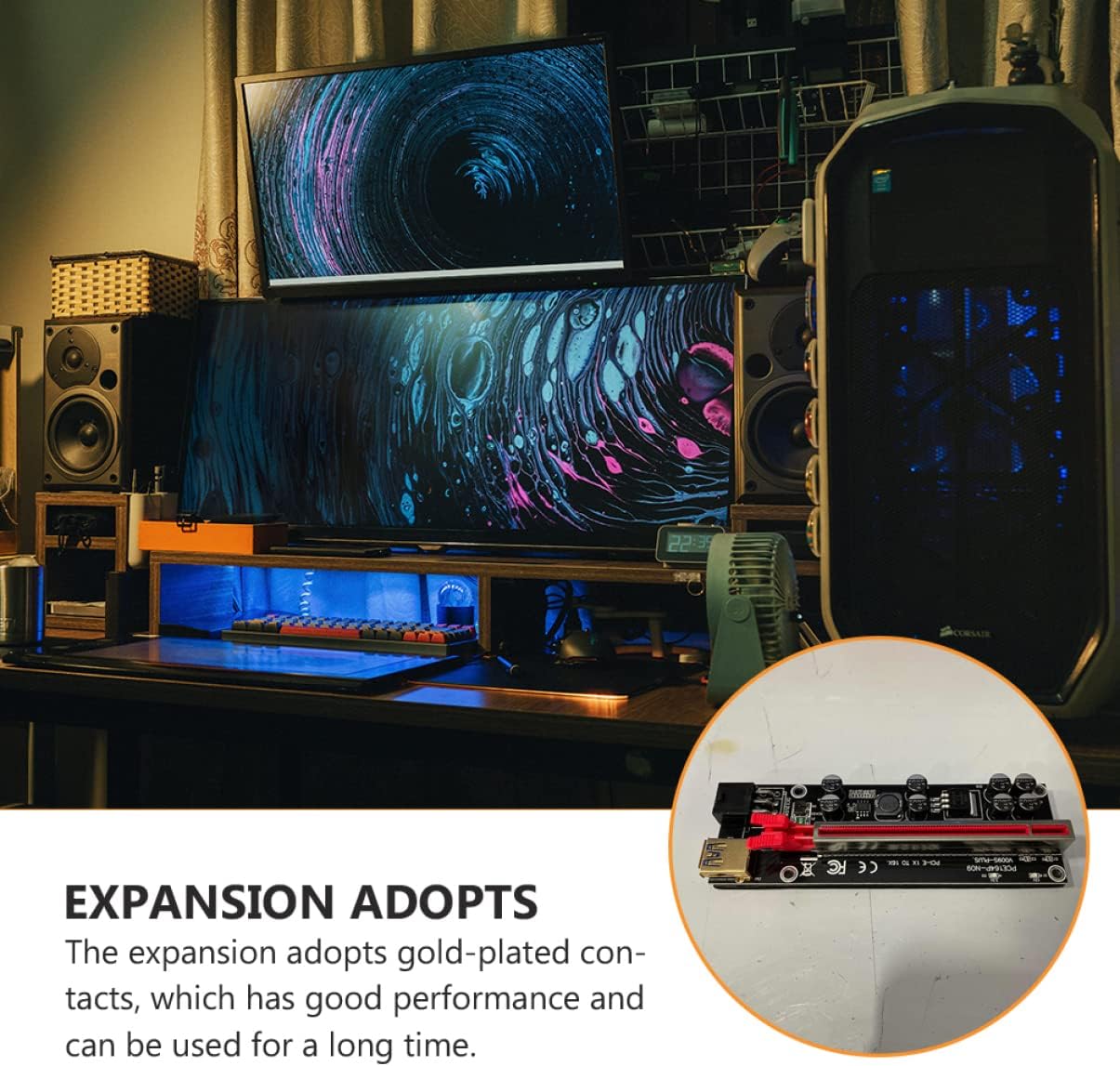 6sets Pin Pci-e Adapter Card Riser Supply Pci-e to Extender USB for Stable Gpu Power Supply and Enhanced Performance