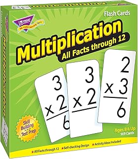 Trend Enterprises: Multiplication All Facts Through 12 Skill Drill Flash Cards, Exciting Way for Everyone to Learn, Great for Skill Building and Test Prep, 156 Cards Included, Ages 8 and Up