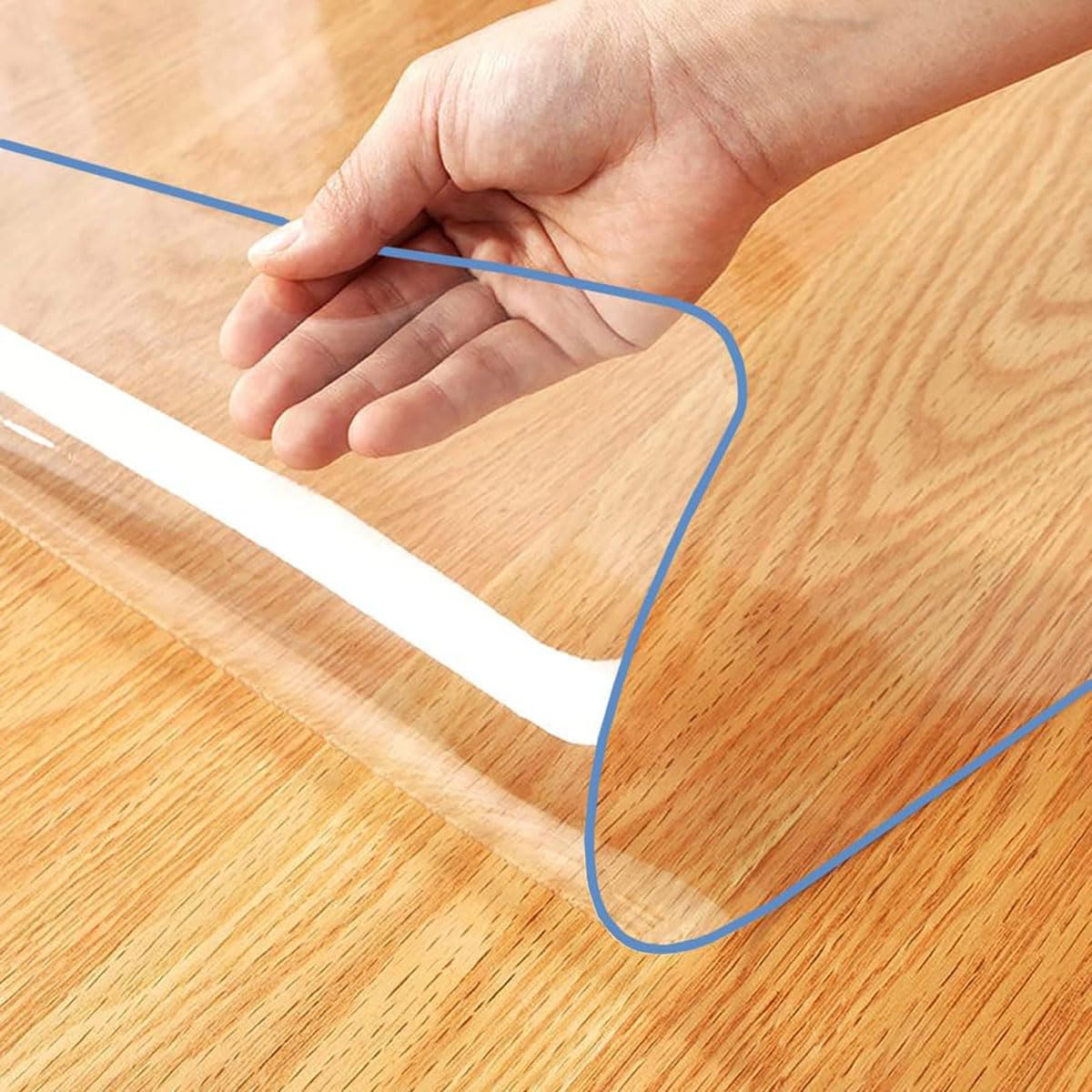 HYQOUKLR Clear Table Protector, PVC Table Cover Protector For Dining Table Multiple Sizes(35.43x70.87in/90x180cm)