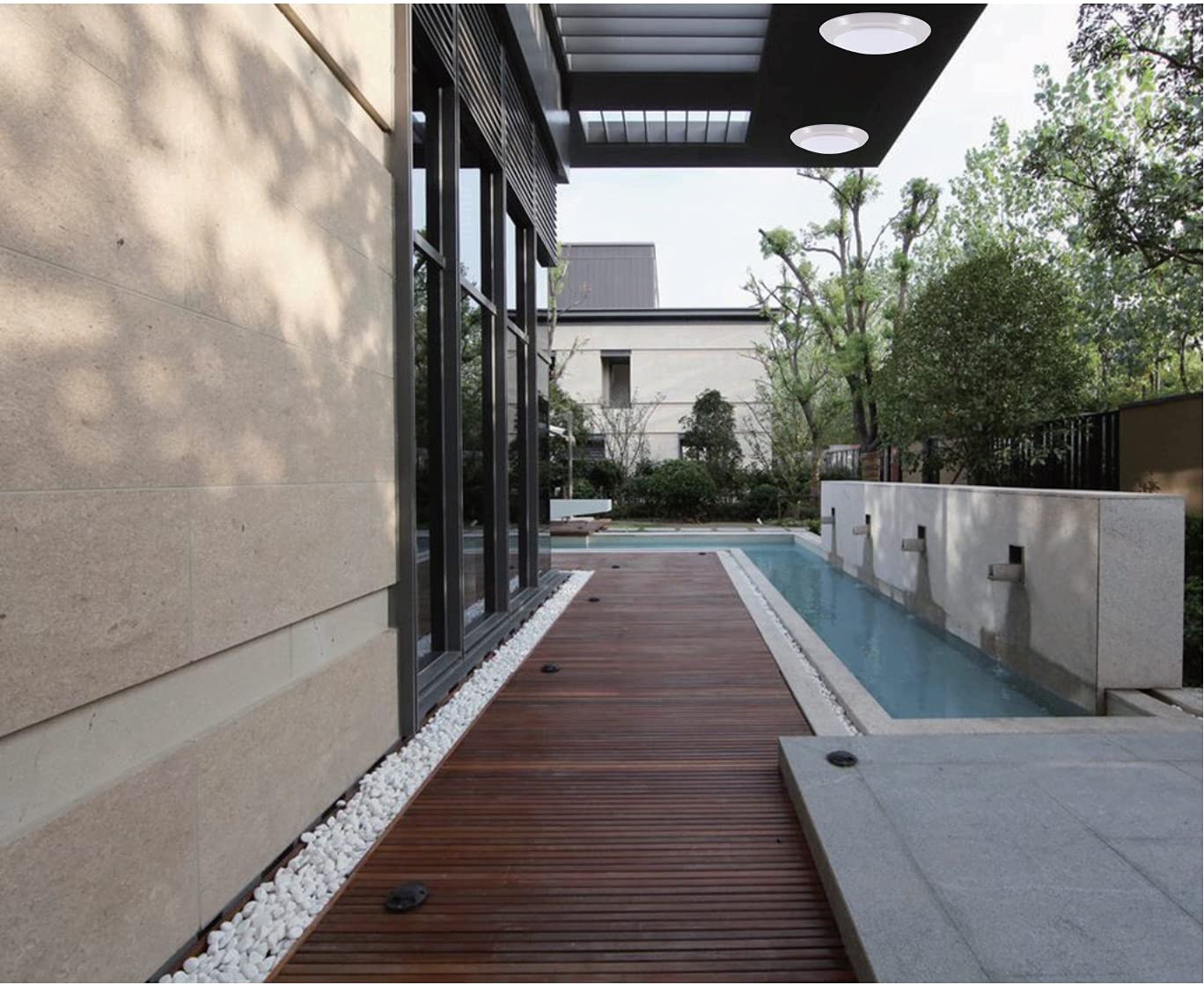 YoonLIT SMARTLIFE LED Flush Mount Ceiling Light, Dimmable, 7 Inch 12W 800 Lumens, Three Color 3000K 4000K 5000K Selectable, Aluminum Housing, White, 1-Pack