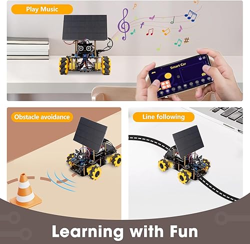 Miniatura 37 de Kit de robótica para niños de 8 a 12 años de 12 a 16 años, kit de automóvil robot inteligente ACEBOTT con cámara de 3 MP, juguetes STEM para niños