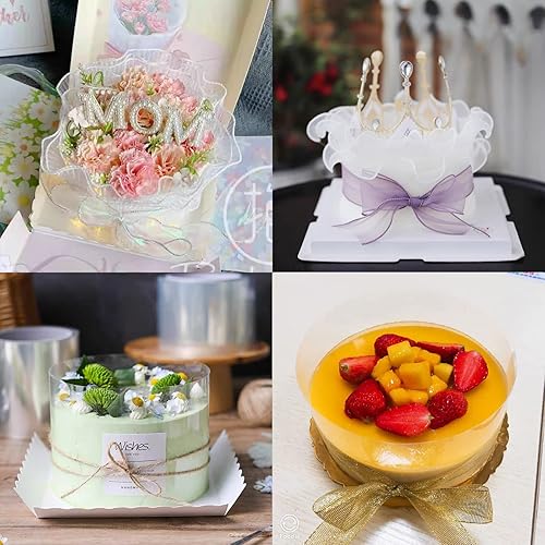 Miniatura 6 de Collar para tartas rollo de acetato hoja de acetato para hornear hojas transparentes de mousse para pasteles tiras transparentes para decorar