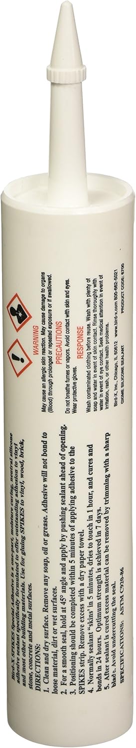 Bird-X Special Bird Spike Adhesive SSA, One Cartridge