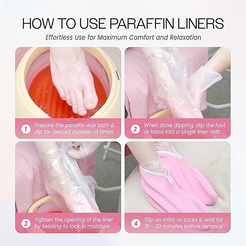Miniatura 5 de Ivy L® 4000 revestimientos térmicos de cera de parafina para manos o pies, uso profesional o personal, 15 x 10 pulgadas