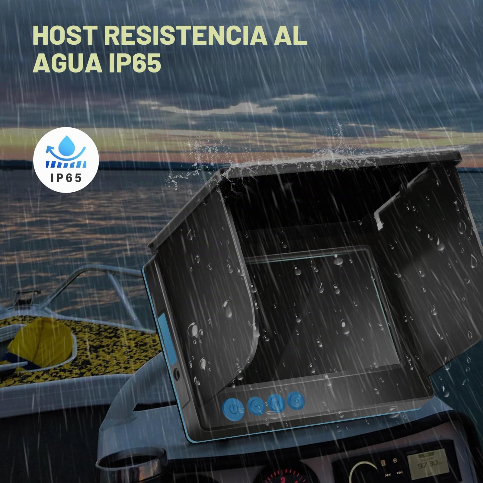 Cámara de pesca submarina IP65 con visión nocturna infrarroja y pantalla IPS de 5 pulgadas Deeper
