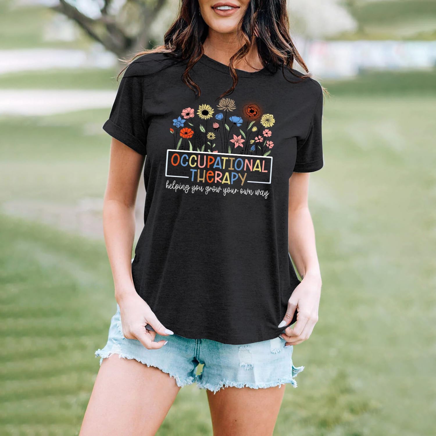 MAIHUN Occupational Therapy Shirt for Women Occupational Therapist Tshirt OT Month Gift Tee Top image 2