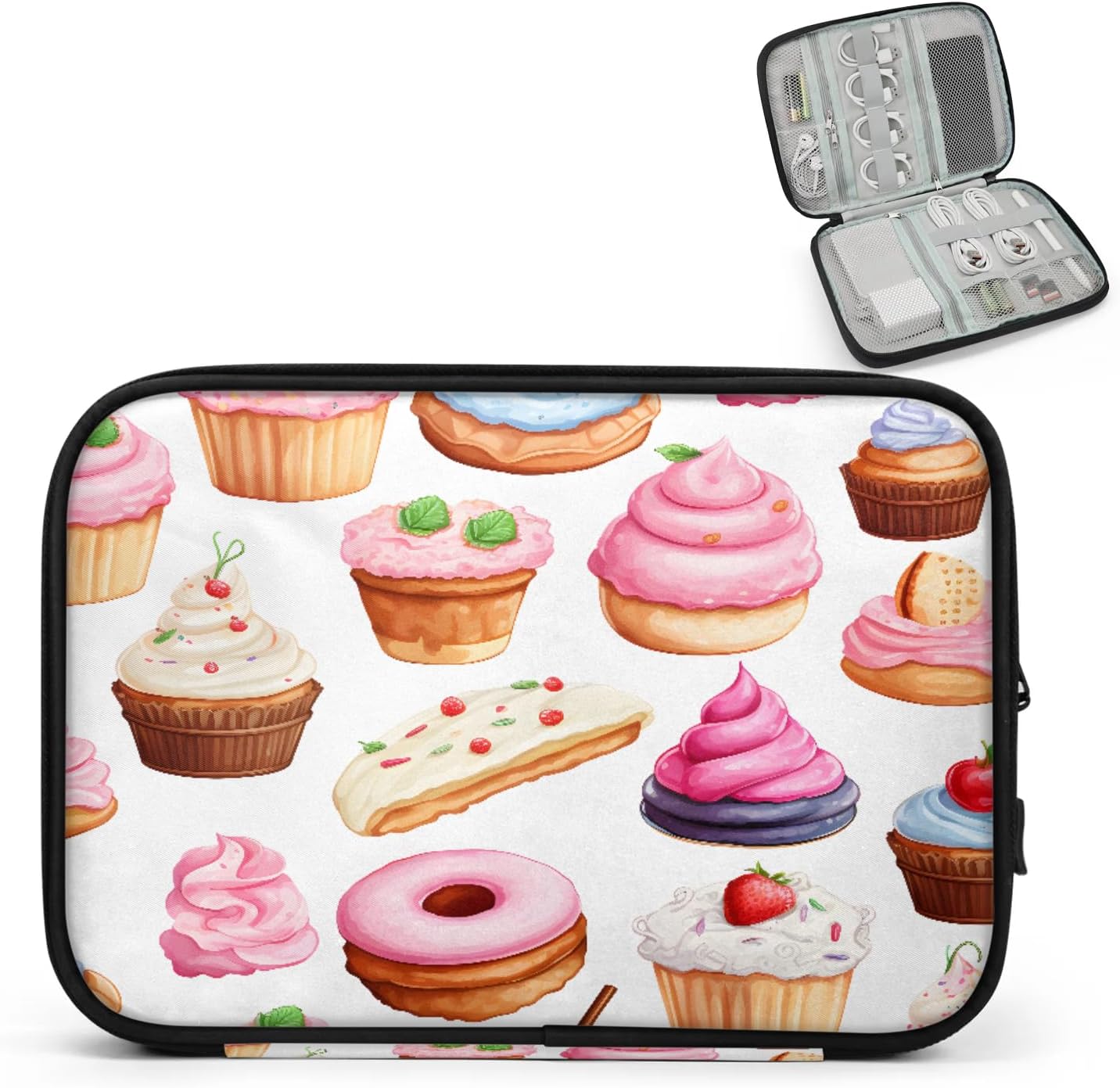 Cupcake Donuts Ice Cream Cable Storage Bag
