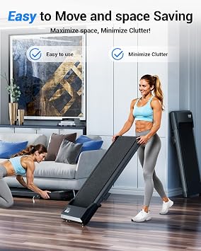Superun Walking Pad with 6% Incline, Under Desk Treadmill for Home Office, 3 in 1 Portable Walking pad Treadmill with Remote Control, 2.5HP Quiet Mini Treadmills, 300 lbs Capacity