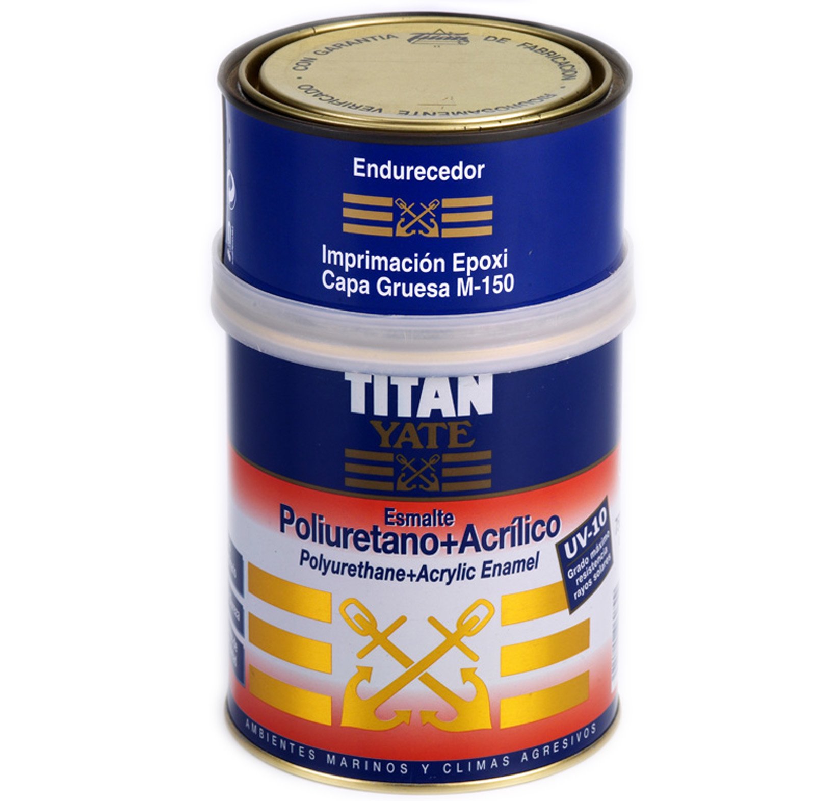 TITAN - Esmalte poliuretano + acrílico brillante blanco 750ml