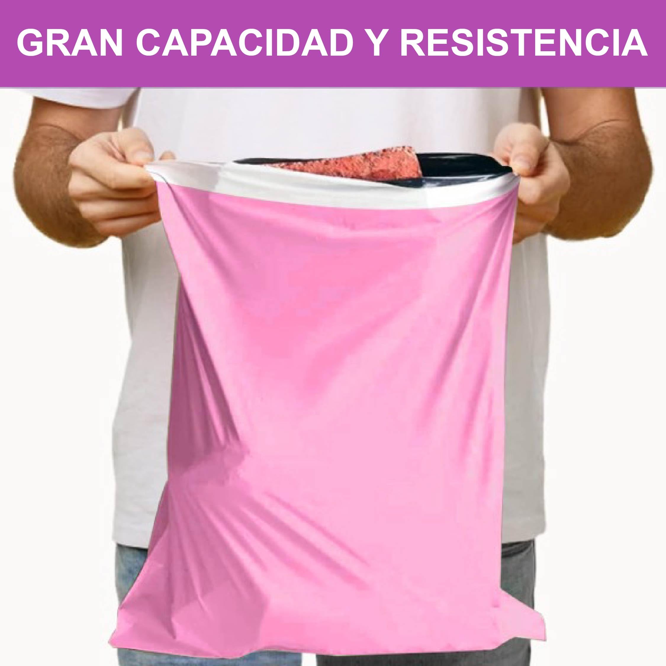 LAZY LADY 100PCS bolsas de envio vinted impermeable, sobres plastico envio vinted, bolsas para envios de ropa paquetes vinted, autoadhesiva, color rosa, 25x31cm