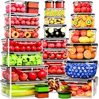 Panxenaulos 54-Piece Airtight Food Storage Containers with Lids - BPA-Free Leak-Proof Meal Prep Set, Microwave Freezer Safe