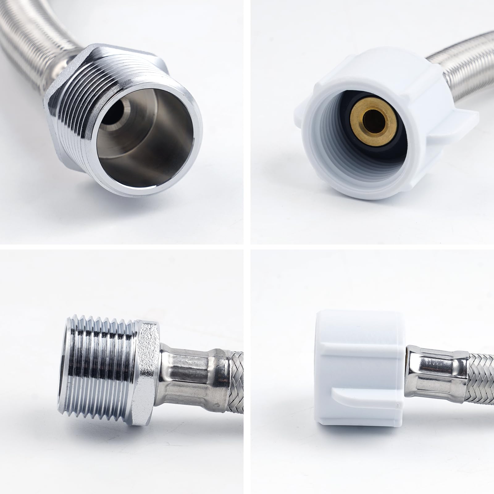 THU9090R - Manguera de extensión de 8 pulgadas compatible con TOTO C110/E200/S300/S400. Permite lavar 7/8 macho a adaptador T de bidet/pulverizador de pañales, tubo hembra 7/8 de conexión esférica del