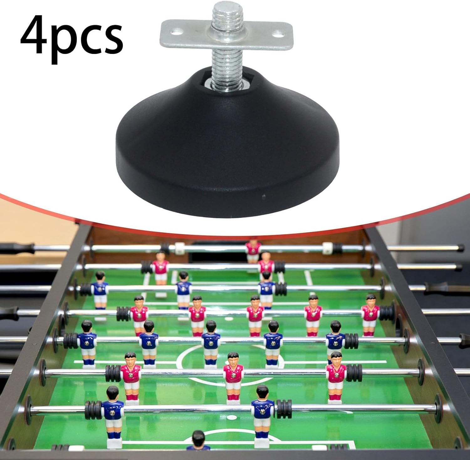 kowaku 4X Pool Table Leg Levelers Soccer Table Part Ping Pong Table Sports Game Foot Mats Billiard Table Leg Leveler Table Foot Part