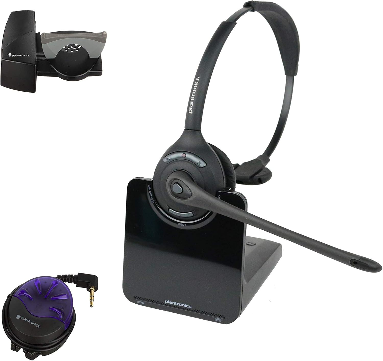 Plantronics CS510 Wireless Office Headset System With Lifter and Online Indicator (Renewed)