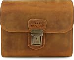 MegaGear Pebble Un véritable sac en cuir pour caméra Messenger sans miroir, instantané et DSLR Caméras - Camel