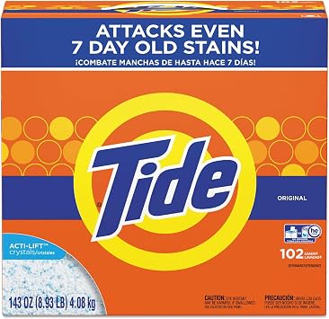 Tide 85006CT Powder Laundry Detergent, Original Scent, 143 oz Box, 2/Carton