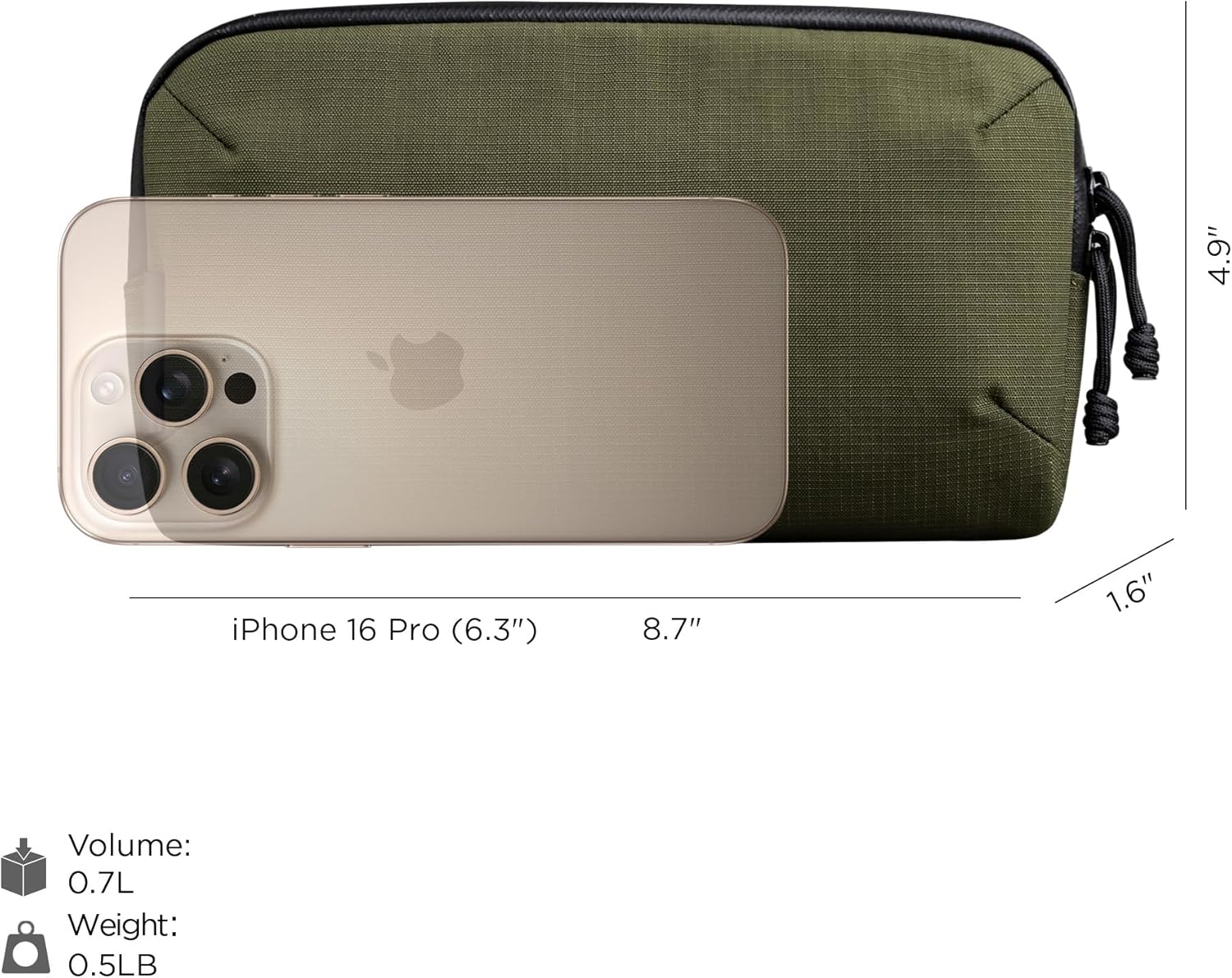 ALPAKA Flight Pouch Pro - 0.7L Sling Crossbody Bag with with RFID Card Slots, Passport Holder, Weatherproof Travel Crossbody Purse