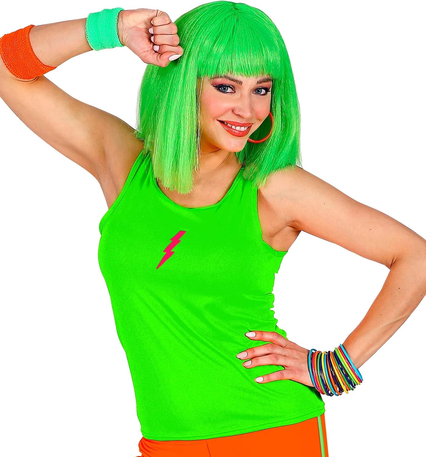 W WIDMANN MILANO Party Fashion - Bovendeel van netstof voor dames, shirt met lange mouwen voor festivals, carnaval