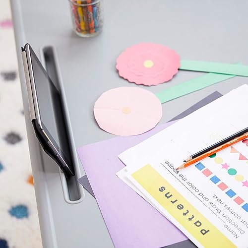 Miniatura 10 de ECR4Kids Escritorio y silla para niños pequeños, muebles para niños, gris claro, 2 piezas