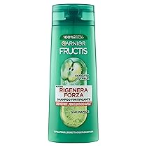 Garnier Fructis Shampoo Fortificante, Per Capelli Fragili, Anti-Rottura, Effetto Rinforzante, Con Estratto di Mela e Niacinamide, Rigenera Forza, 250 ml