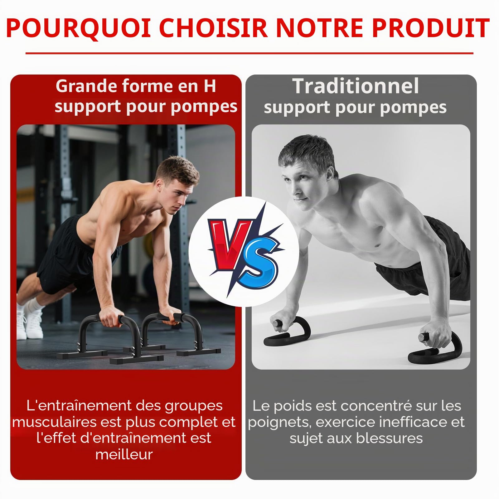 Parallettes Calisthenics, Barres de Parallettes de Gymnastique, 10.2 in High 300Kg/661lbs Weight Parallettes Push Up Bars pour L-Sit/Dip Bar/Équipement de Musculation/Exercice de Fitnes