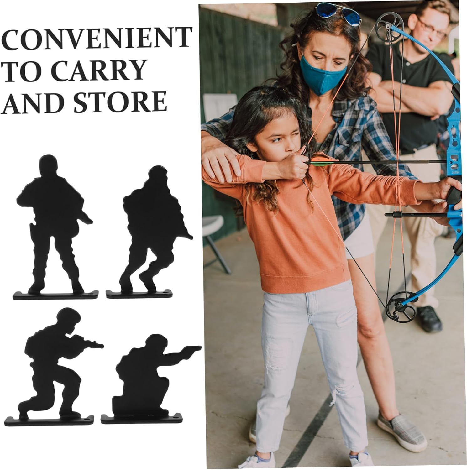Healifty 4pcs Stainless Steel Shooting Targets Training Practice Tools for Indoor Outdoor Use Precision Aid to Accuracy