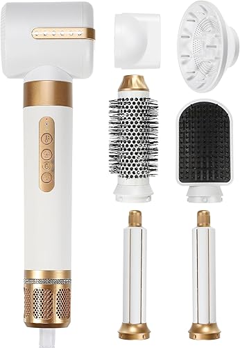 VOCOSTE Cepillo de aire caliente, cepillo secador de pelo 7 en 1, cepillo secador de pelo desmontable, estilizador, voluminizador, alisador de pelo,